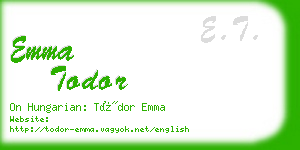 emma todor business card